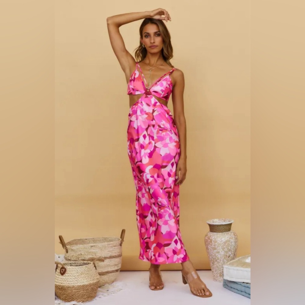 Hello Molly pink Maxi dress